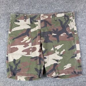 Ralph Lauren Denim & Supply Fatigue Shorts Mens 38 Woodland Camo Military Army